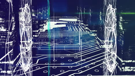 Animation-of-data-processing-over-computer-servers