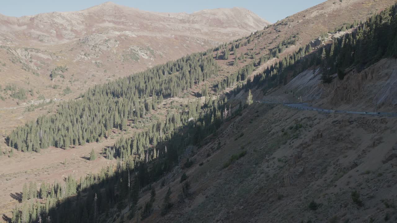 Mountain landscape with forest and road