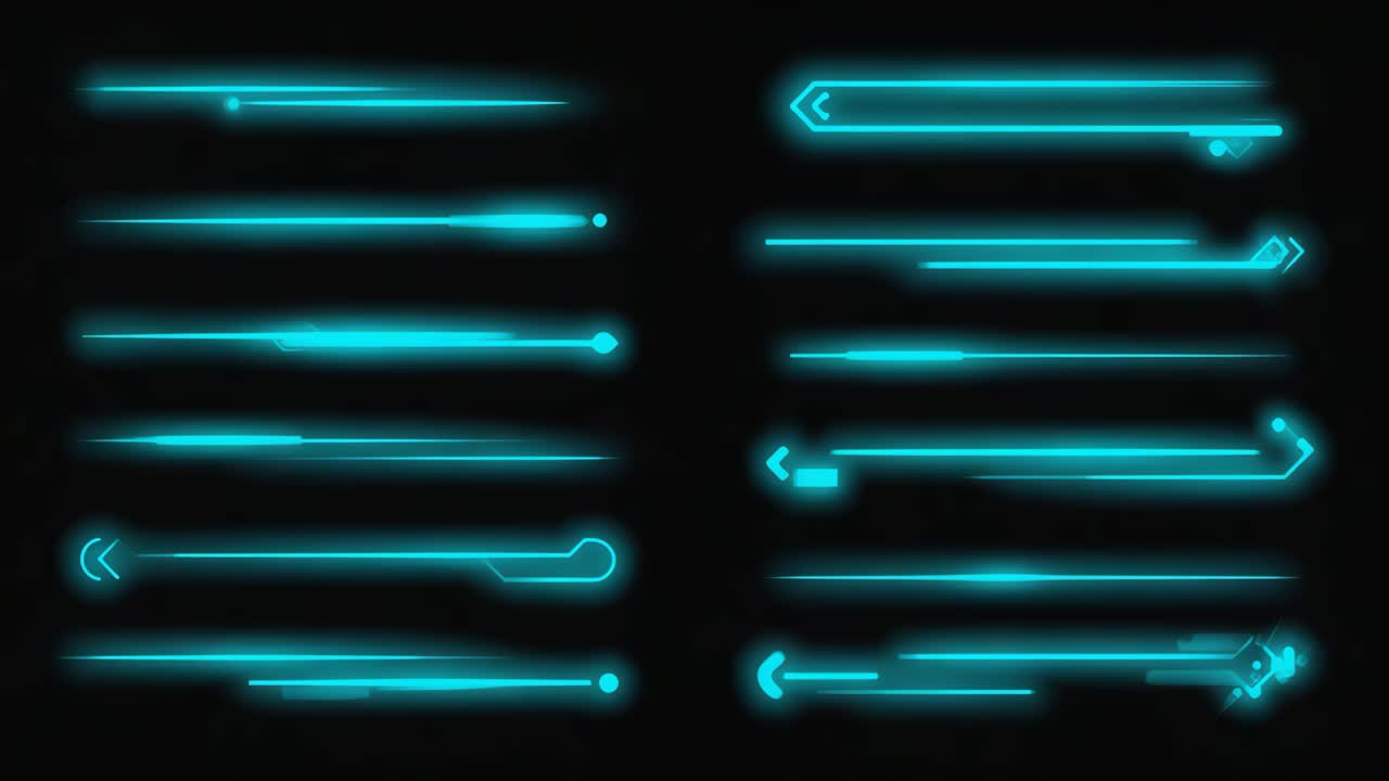 Neon Futuristic HUD Elements