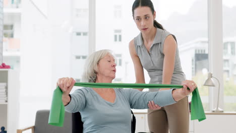 old woman with disability, physiotherapy