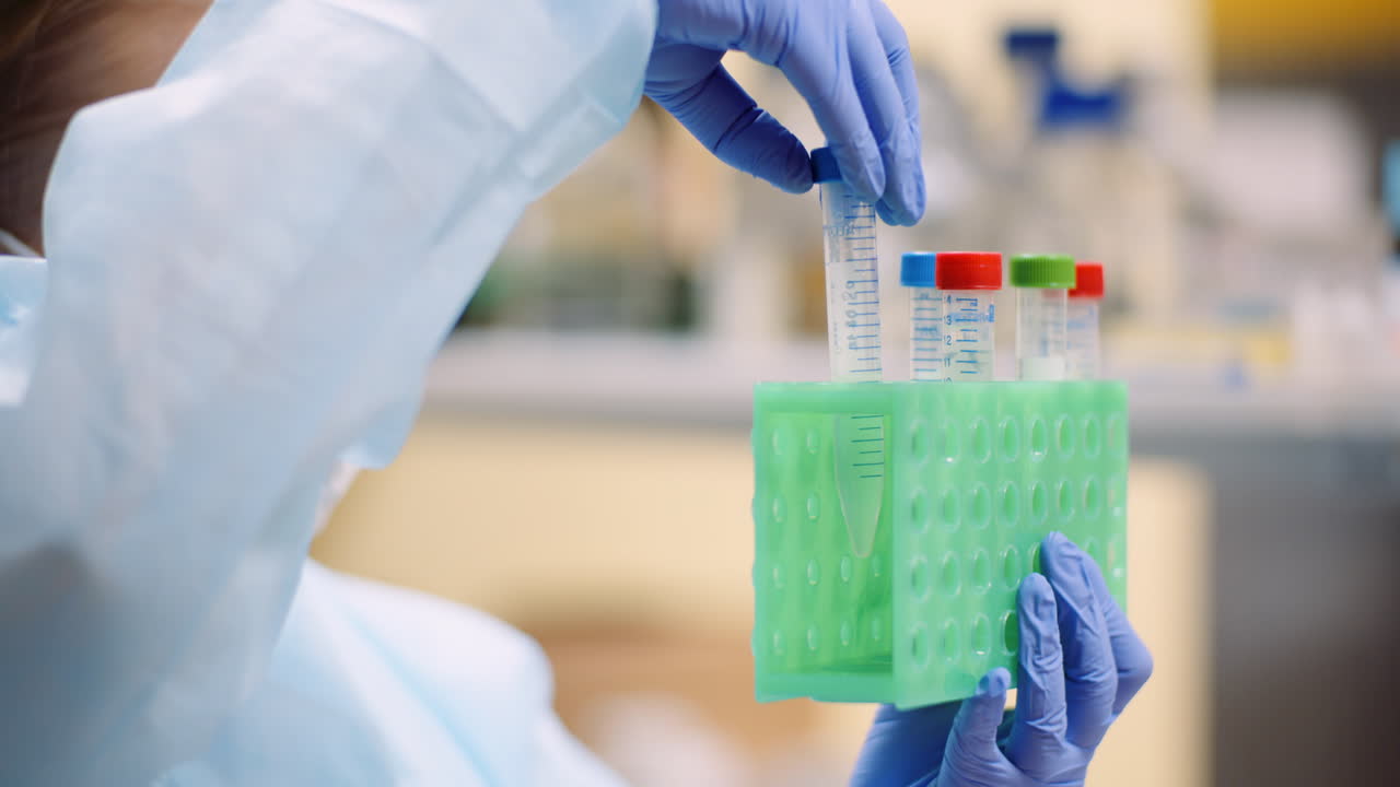 científico que trabaja en microbiología de laboratorio 5