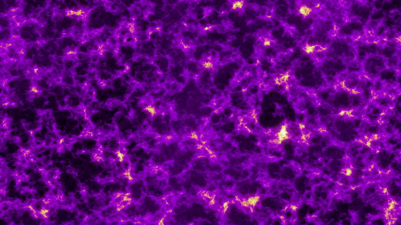 animación de la red cósmica - una estructura a gran escala del universo - en bucle