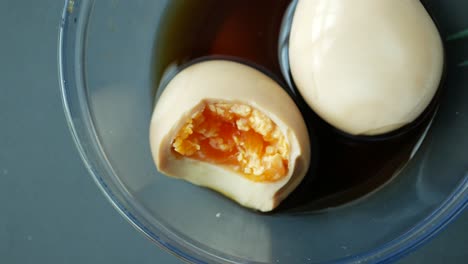 Soy-sauce-marinated-egg-in-a-bowl