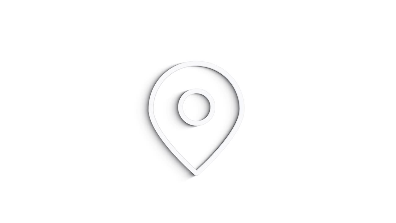 икона серой маркировочной линии на белом фоне. передний вид. 4k видео движущаяся графическая анимация