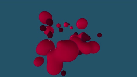 Abstract background with morphing spheres in flat style.
