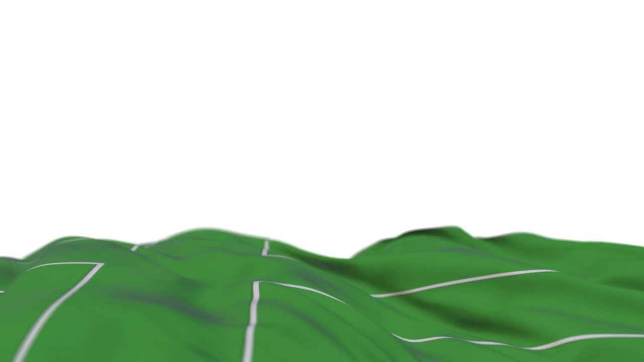 라도니아의 천 발이 바람에 흔들리고, 라도니아 은 바람에 휘어지고, 반 채워진 색 배경, 텍스트를 위한 장소, 20 초 루프.