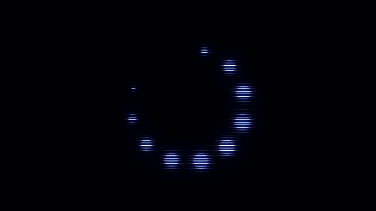 Glowing Blue Letter C