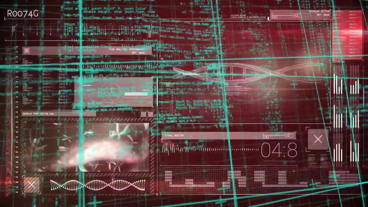 Animation af tekst med globus og netværk af forbindelser