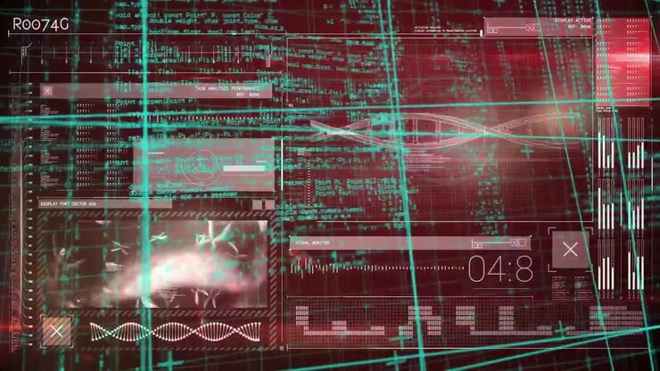 Animation af tekst med globus og netværk af forbindelser