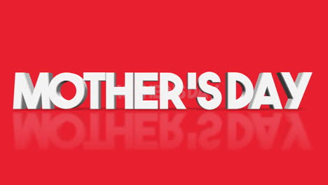 rolling mother day text on red gradient