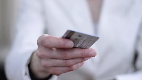 buying and purchasing with the credit card online on the internet stock video stock footage