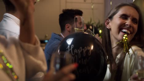 crazy  dancing on new year's eve party