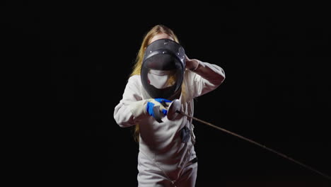 female fencer in action