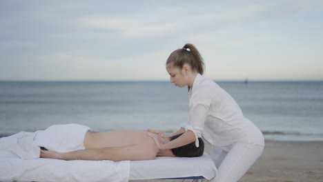 beach back massage