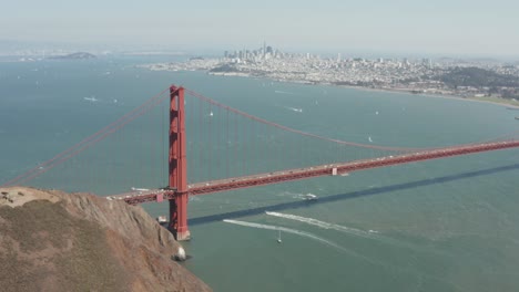 aerial video of the san francisco golden gate bridge