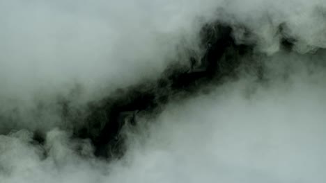 nubes de niebla y humo