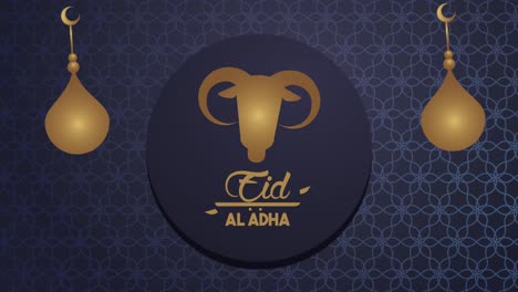 eid al adha cabeza de cabra dorada