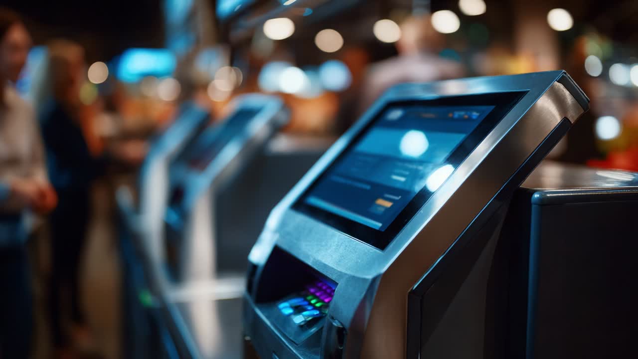 High-Tech Self-Service Kiosks in a Modern Environment: Exploring the Interface of Cutting-Edge Digital Solutions for Seamless Transactions and Enhanced Customer Experience in Retail Settings