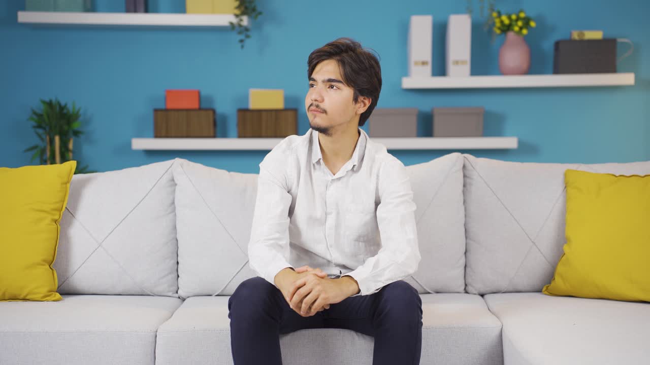 가족 문제가 있는 남자.