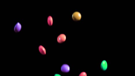 multicolor sweets falling