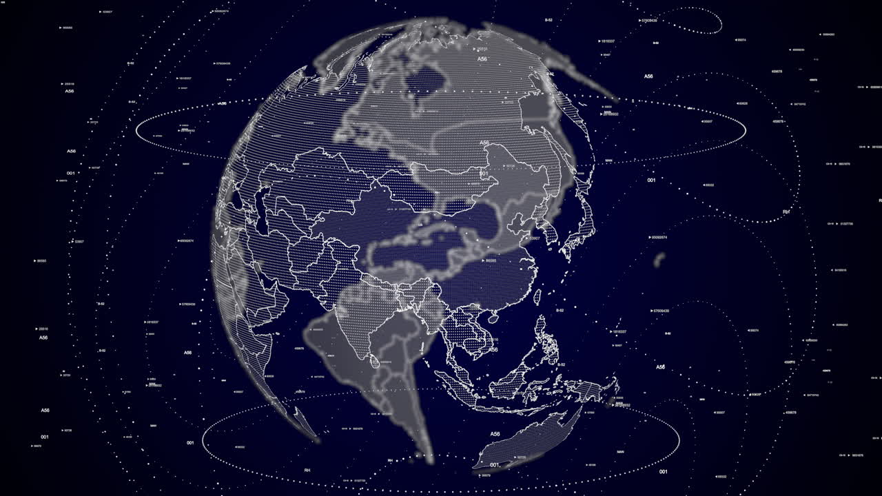 디지털 글로브 회전, 중국 국가에 확대