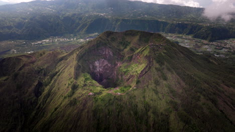 mount batur crater, active volcano on bali island, indonesia