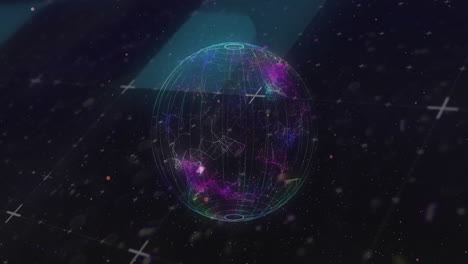 animación de la red de conexiones en todo el mundo