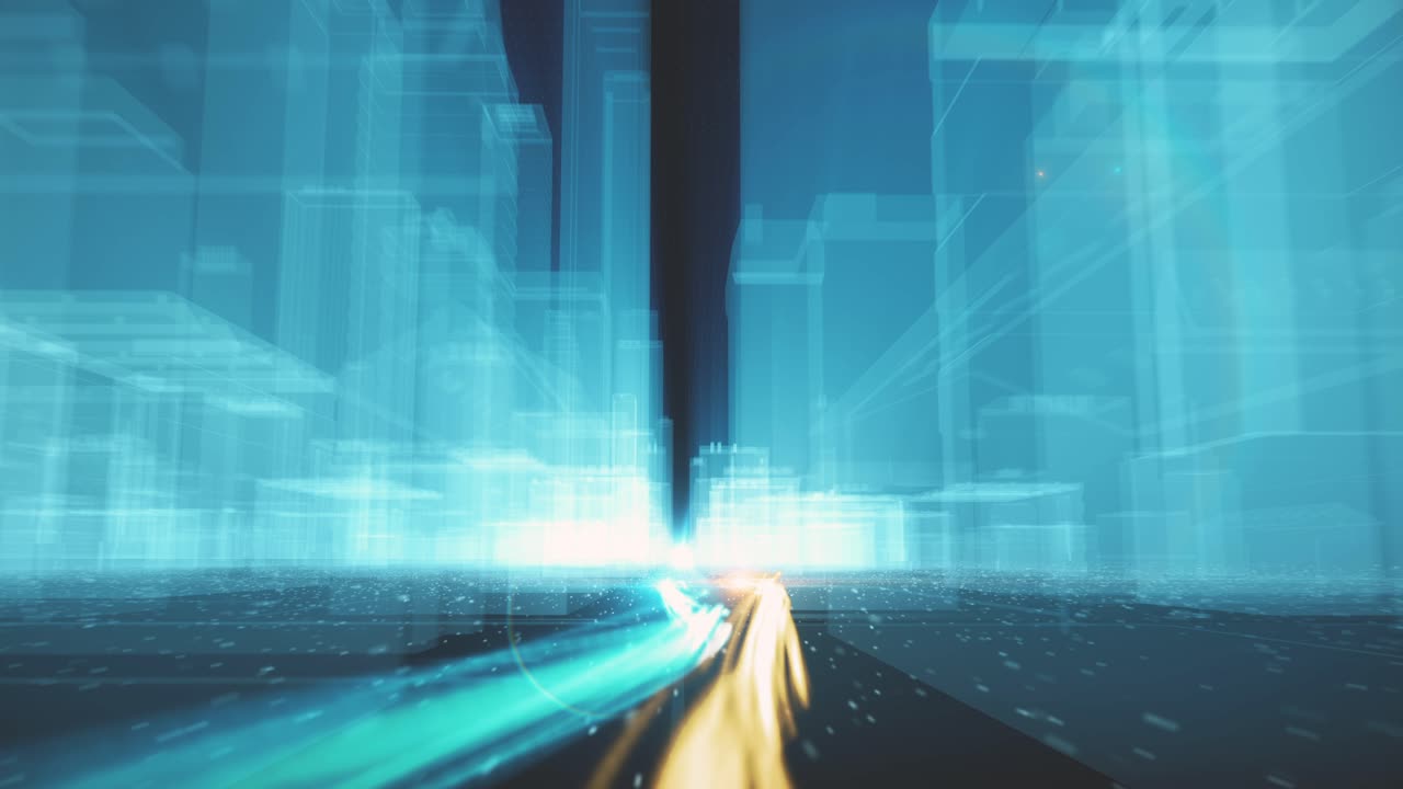 미래의 도시 풍경 관점