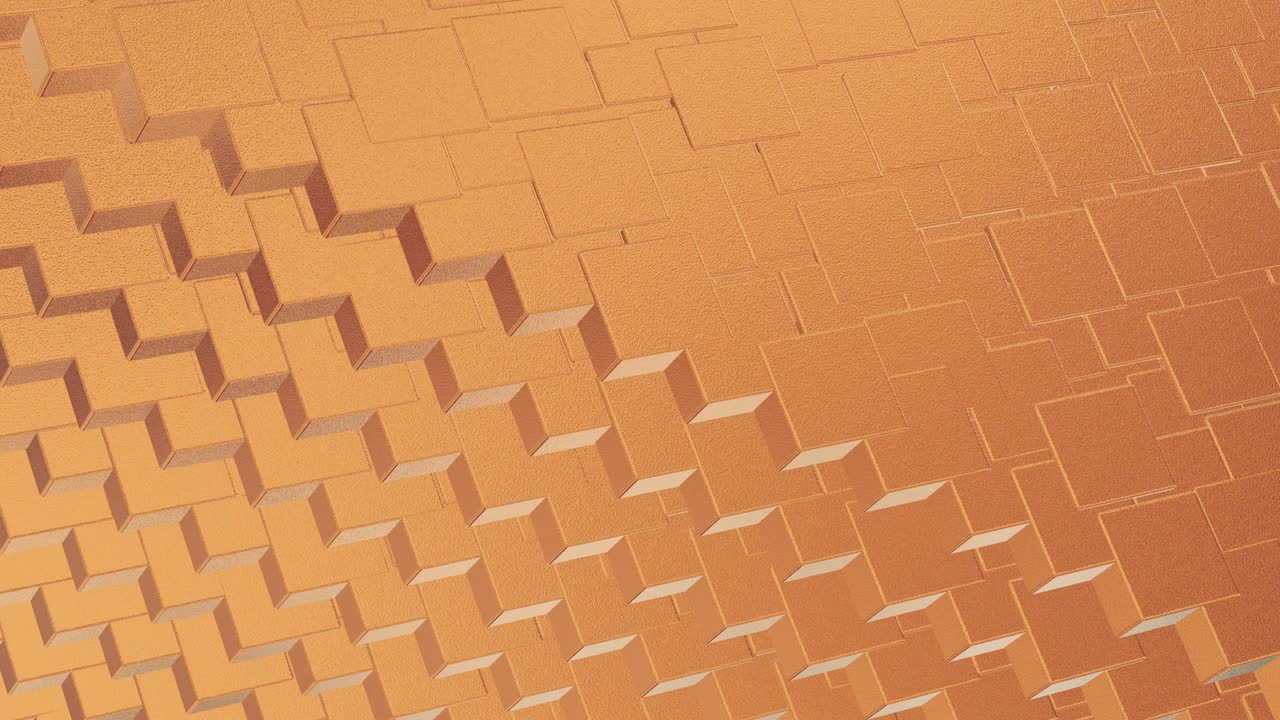 추상적인 기하학적 장미 황금 배경 포일 타일 텍스처 원활한 루프 배경 3d 렌더링