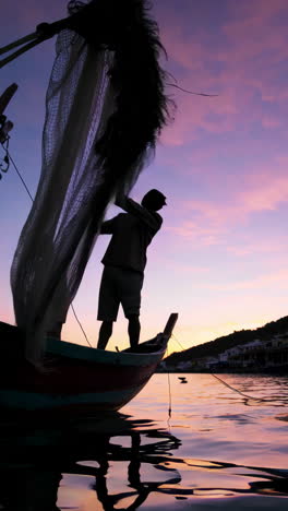 fishermen at sunset