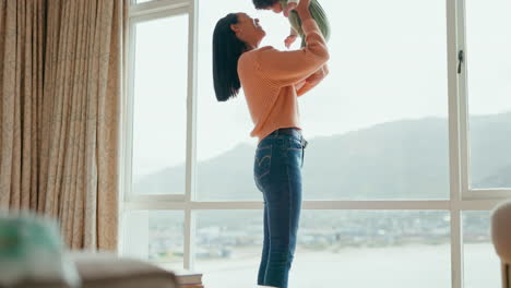 Love,-happy-and-mother-with-baby-in-bedroom
