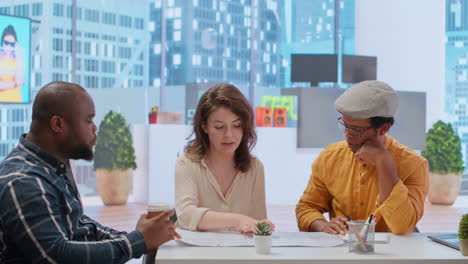 entrepreneur and real estate agent evaluate investment opportunities