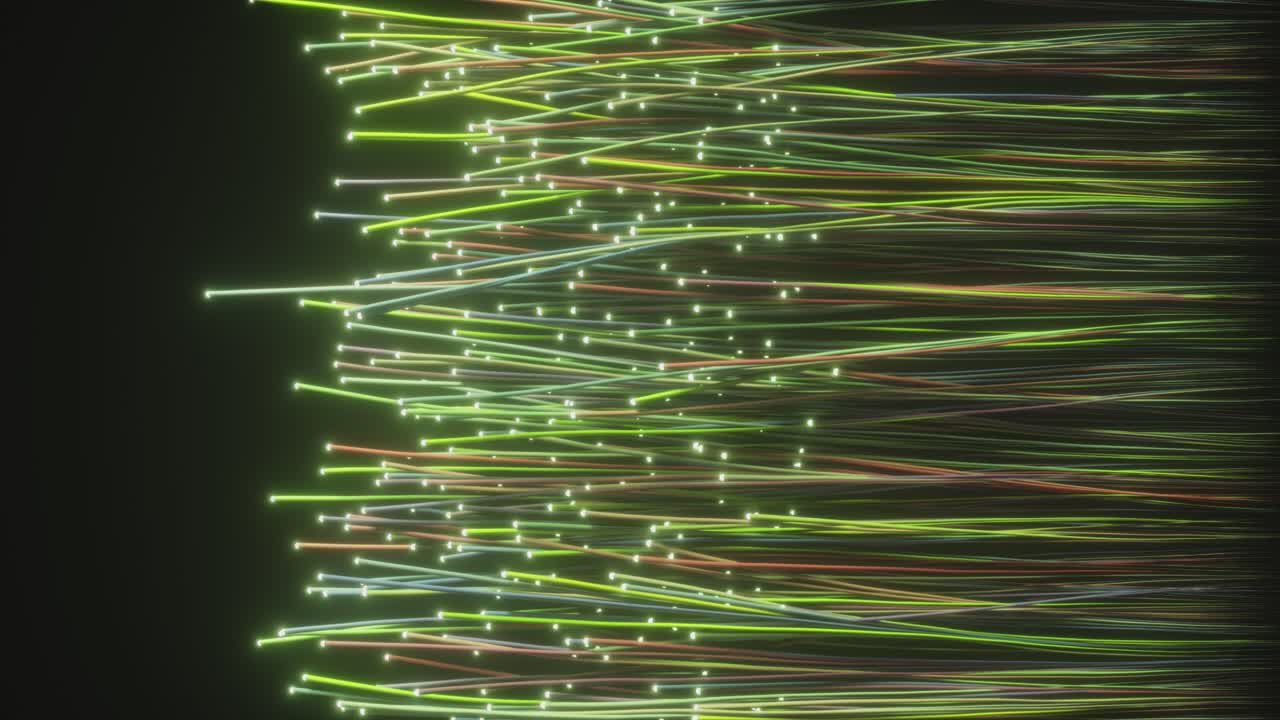 líneas de fibra óptica brillantes abstractas