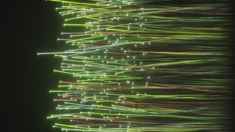 abstract glowing fiber optic lines