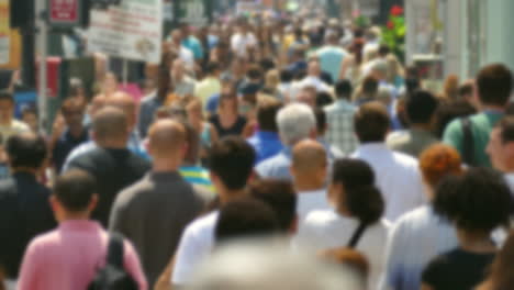 busy city street crowd