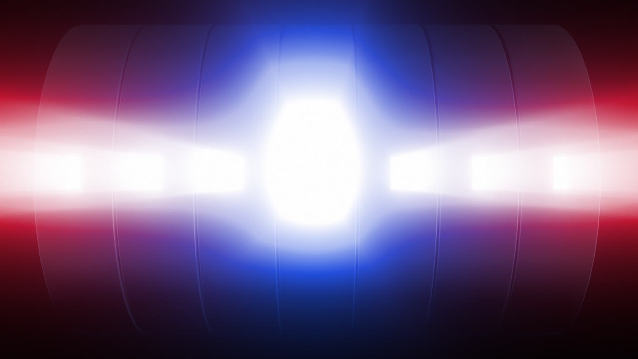 Abstract Glowing Cylinder with Neon Lights