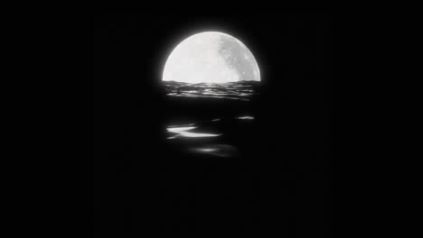 moon reflected in the water