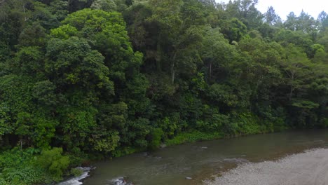 Imágenes-Aéreas-Que-Rastrean-Un-Río-Sinuoso-A-Través-De-Un-Exuberante-Paisaje-Tropical