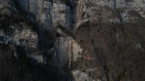 receding view from the seerenbachfälle waterfalls