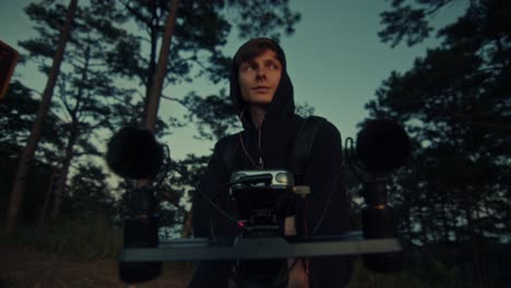 sound recording in a forest