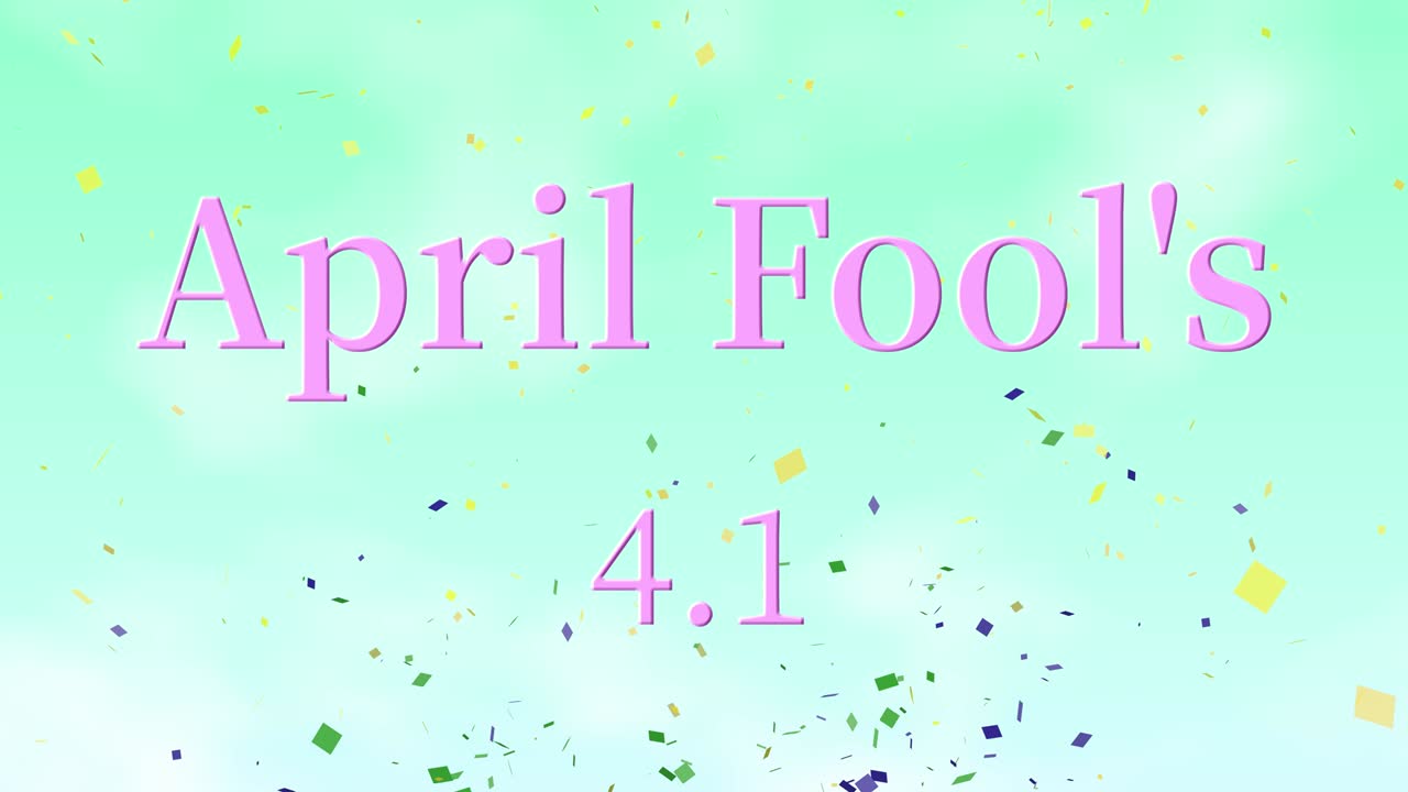 4월의 어리석은 영어 메시지 텍스트 애니메이션 모션 그래픽