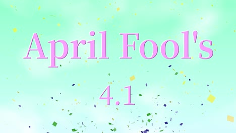 4월의 어리석은 영어 메시지 텍스트 애니메이션 모션 그래픽