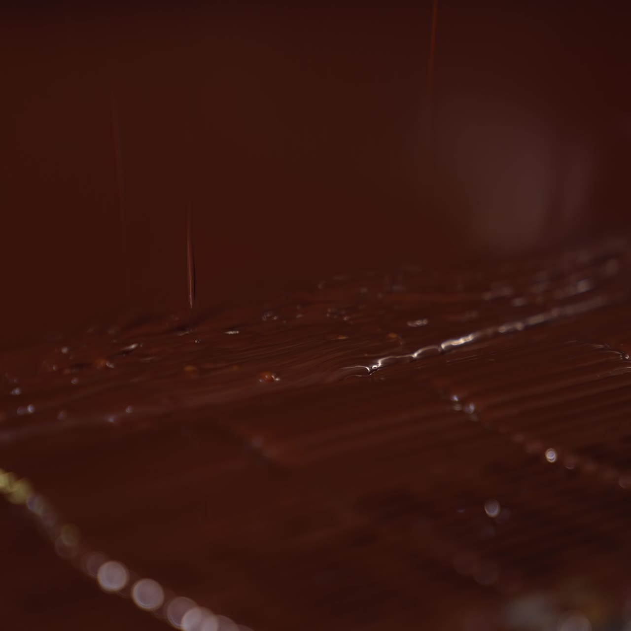 Close-up of chocolate being poured