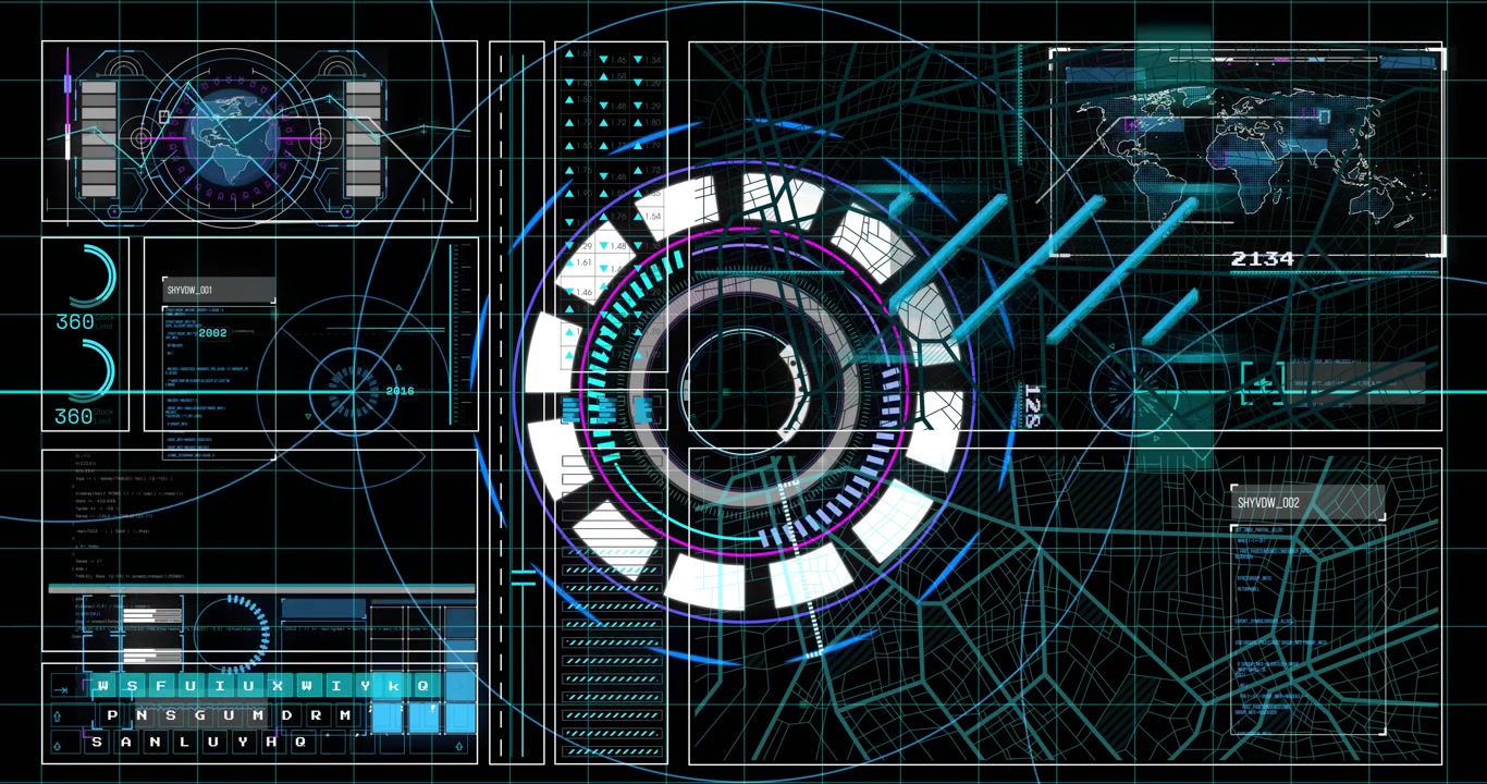 Animation of financial data processing over scope scanning