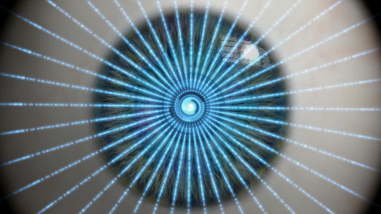 el ojo psicodélico hipnótico.