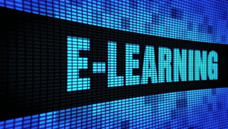 e-learning on led screen