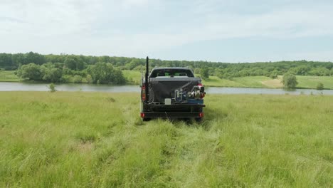 soil sampling. a vehicle with special equipment collects soil samples for analysis. soil sampling high rainfall pastures. soil examination