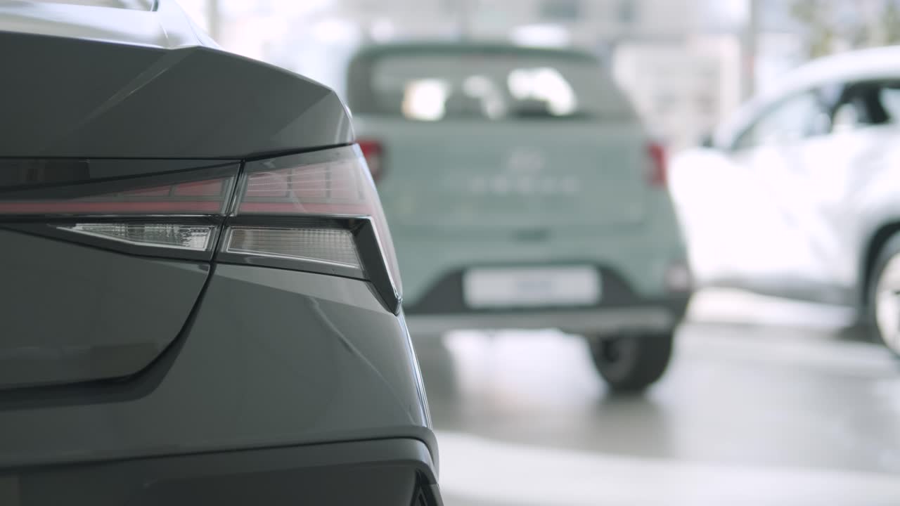 Cars in a dealership