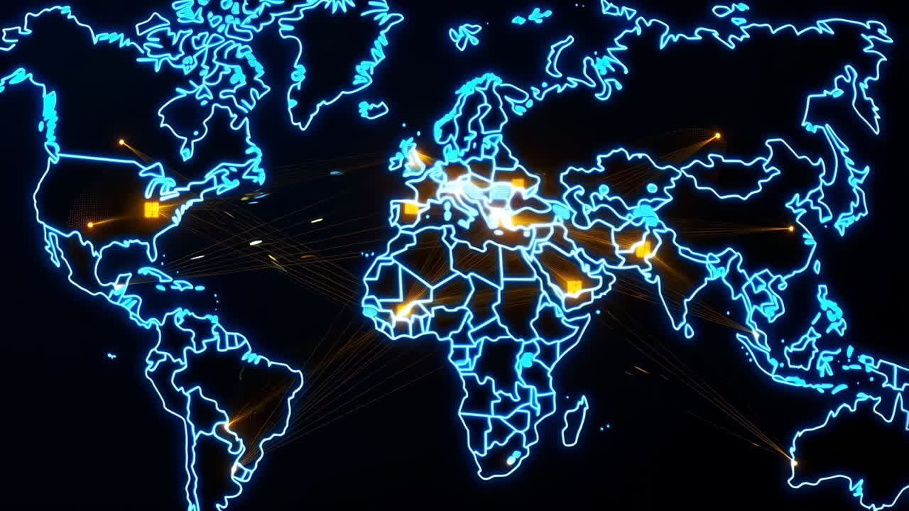 mapa de la red digital global