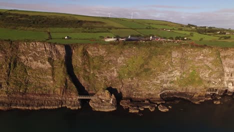 the gobbins is a popular tourist attraction at islandmagee, county antrim, northern ireland